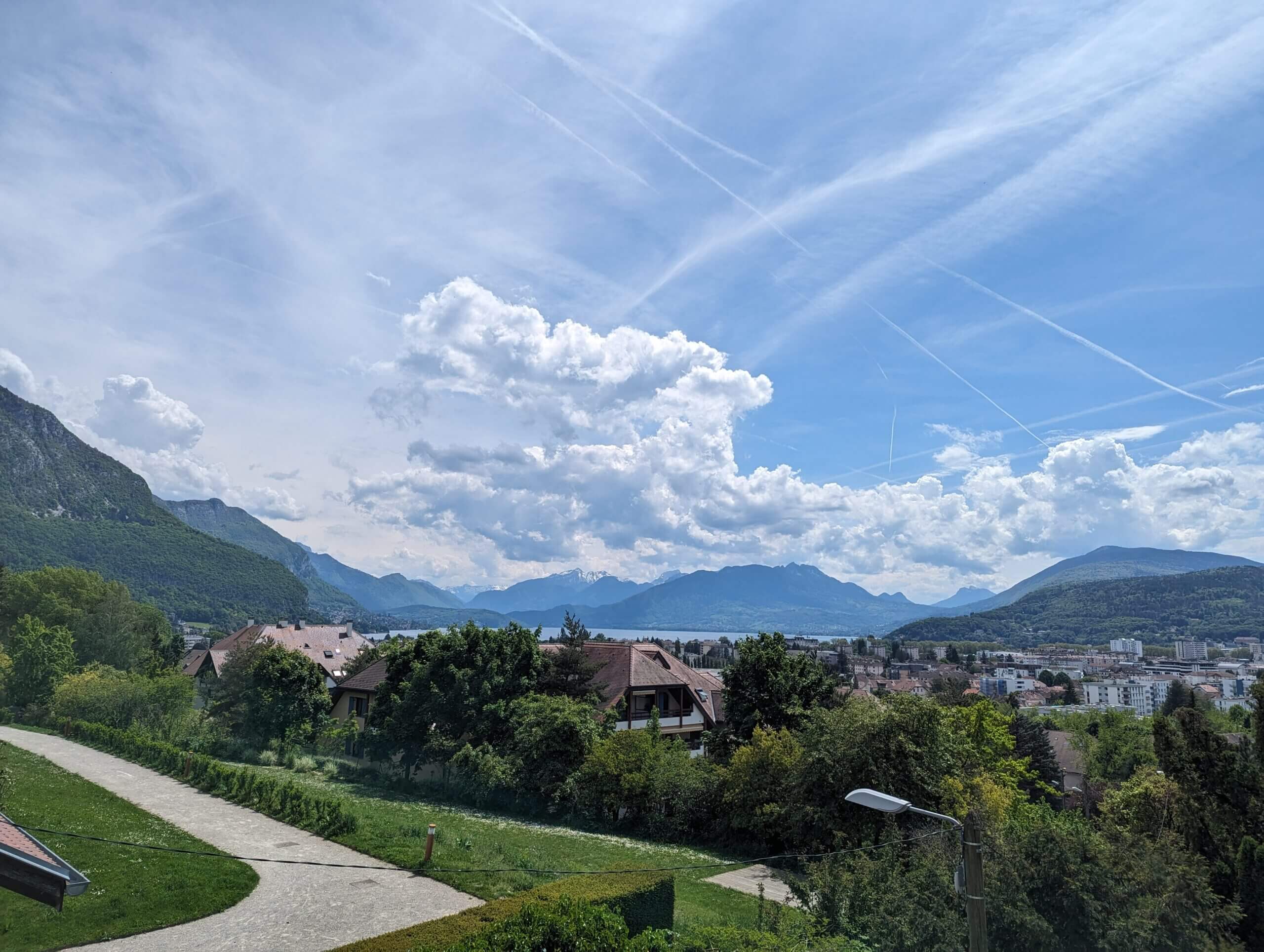 The view of Annecy from Annecy le Vieux, France.