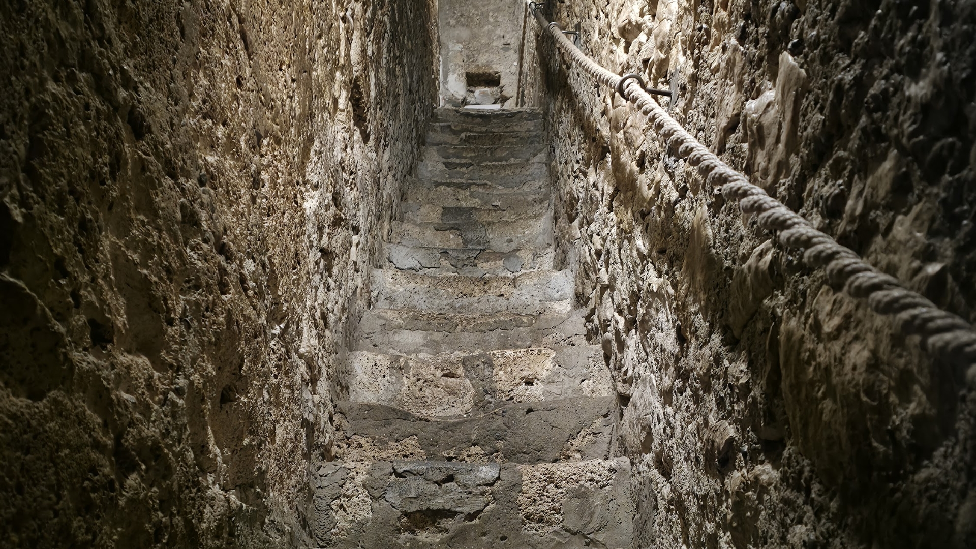 Inside bran castle staircase